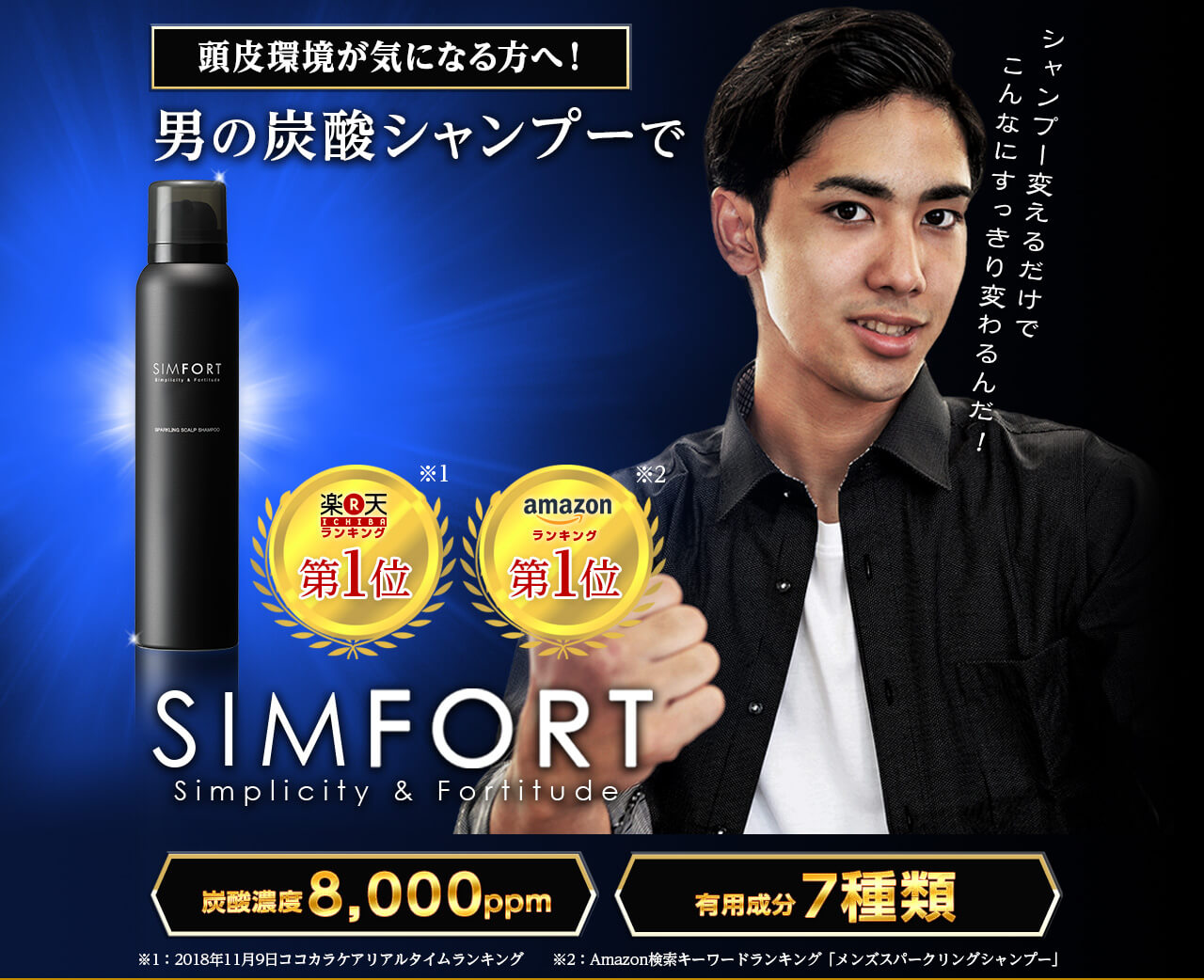 SIMFORT（シンフォート）　スパークリングスカルプシャンプーのTOP画像